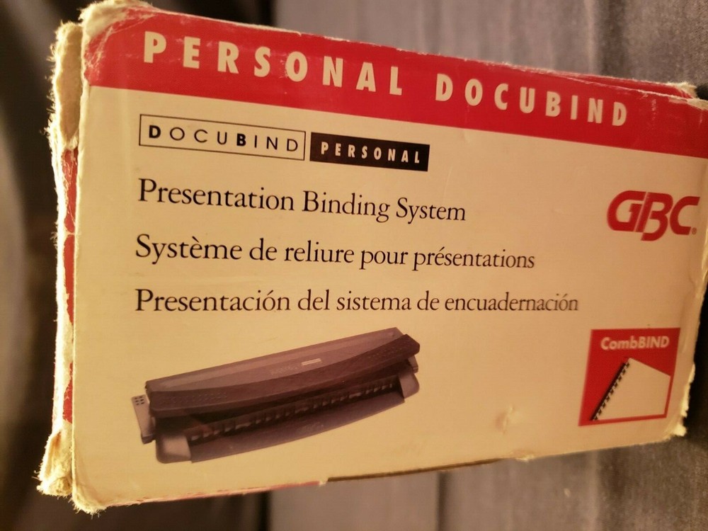 GBC Docubind Personal Presentation Binding System Machine with Bindings Used 1x