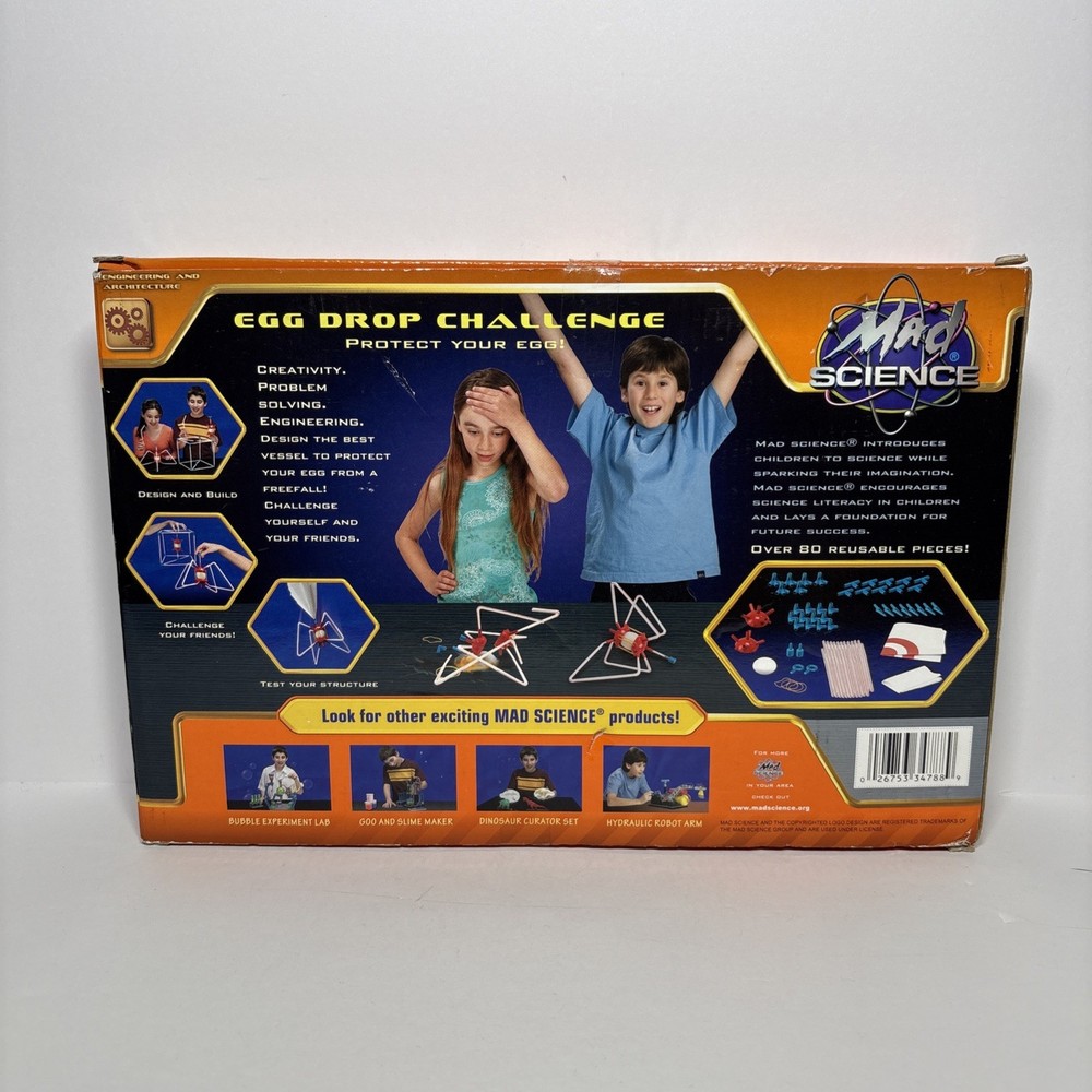 Mad Science Egg Drop Challenge Kit Creativity Problem Solving & Engineering NEW!