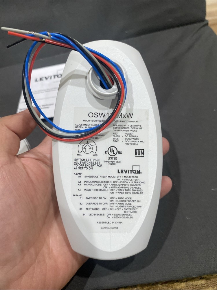 Leviton OSW12-M0W Multi-Tech Wall Mounted Occupancy Sensor Motion - Open Box