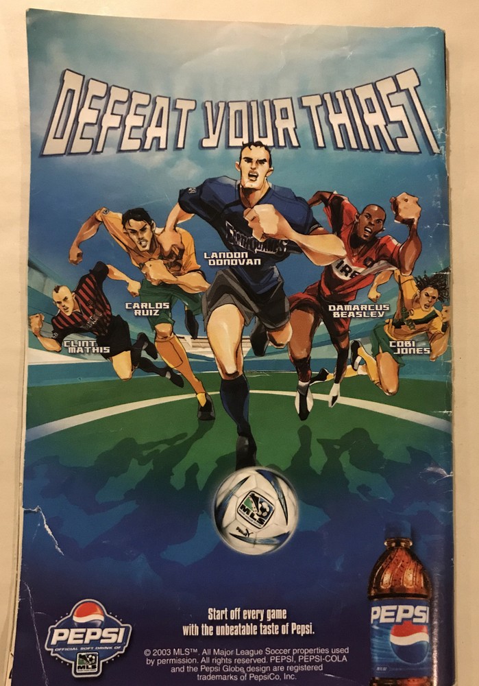 MLS OFFICIAL 2003 Soccer program