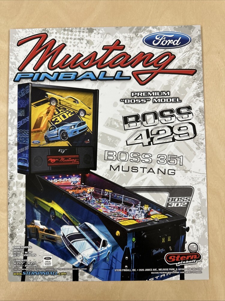 Stern Mustang Premium Pinball Flyer