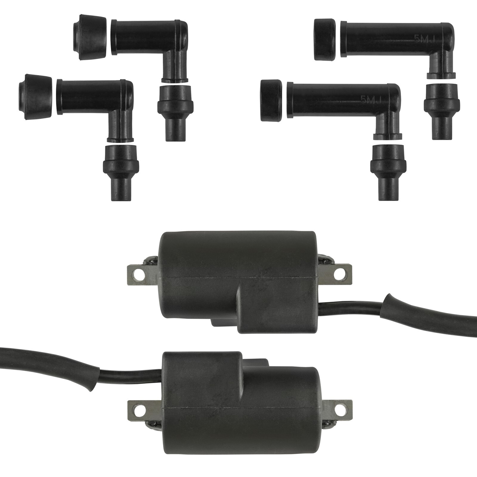 Ignition Coils & Spark Plug Boot Caps for Yamaha Maxim 750 XJ750 1982-1983