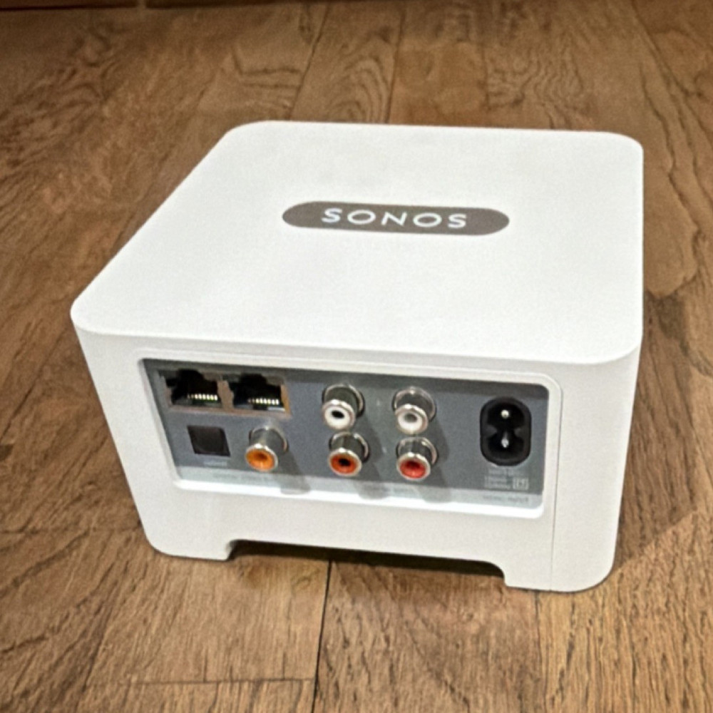 Sonos CONNECT Wireless Audio Receiver White RCA Inputs Ethernet Ports US