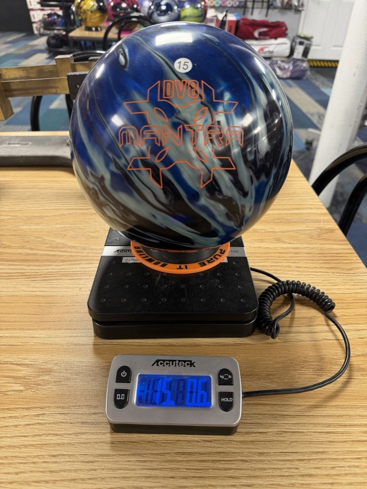 15lb DV8 Mantra Bowling Ball - Fully Plugged