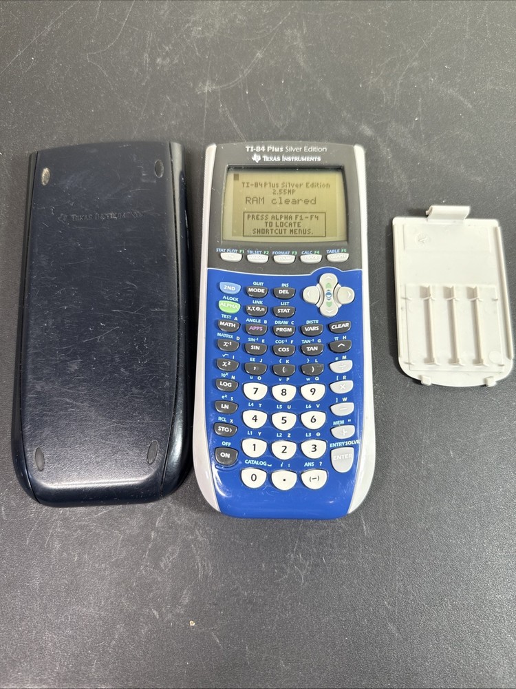 Texas Instruments TI-84 Plus Black Graphing Calculator Tested Working W/Case