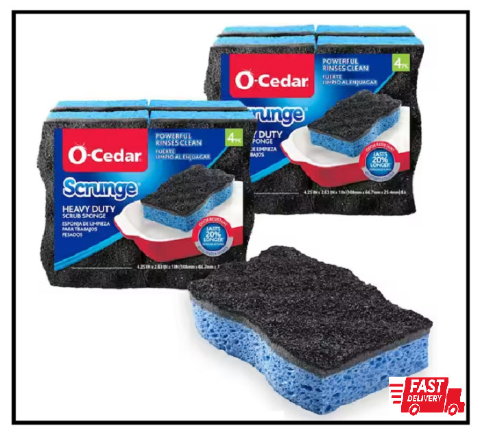 Scrunge Heavy-Duty Scrub Sponge (8 Sponges)