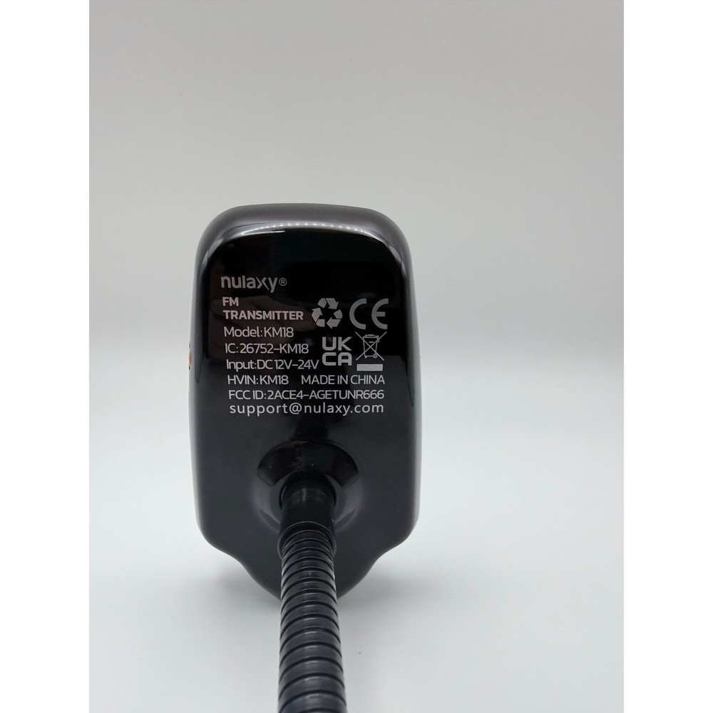 Nulaxy KM18 Bluetooth FM Transmitter Car Wireless Radio Adapter USB Charger