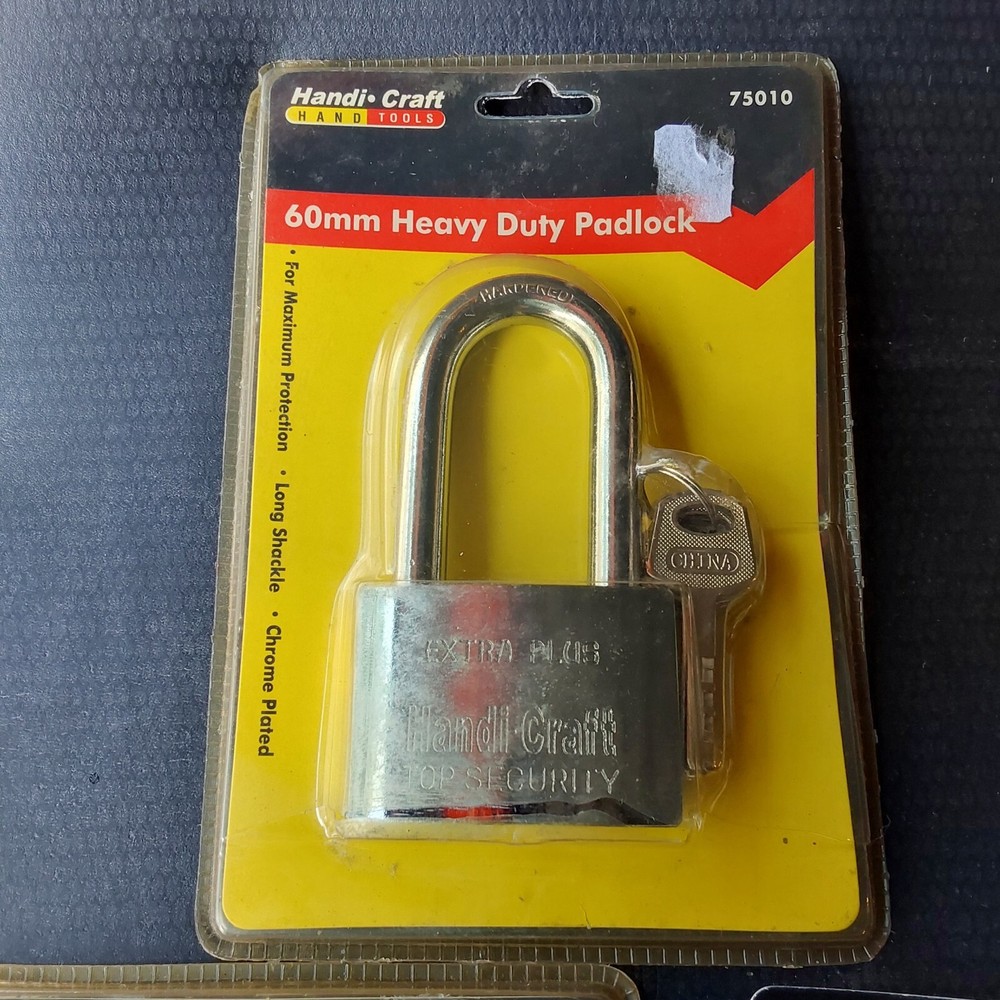 High Security Padlock with 3 Keys - 60mm Heavy Duty Padlocks Storage