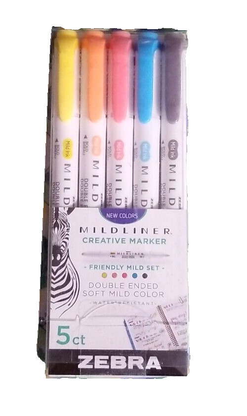 Creative Markers Double Ended Friendly Mild Zebra Mildliner Assorted Colors (O)
