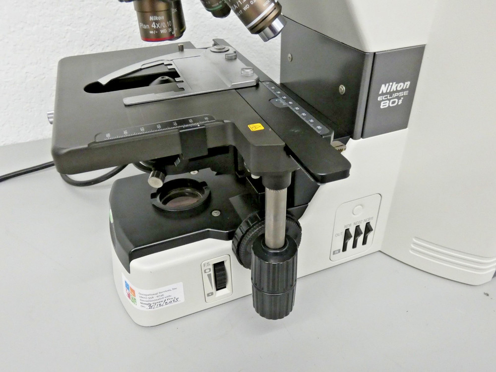 Nikon Eclipse 80i Microscope. Epi-Illumination Attachment + Intensilight C-HGFI