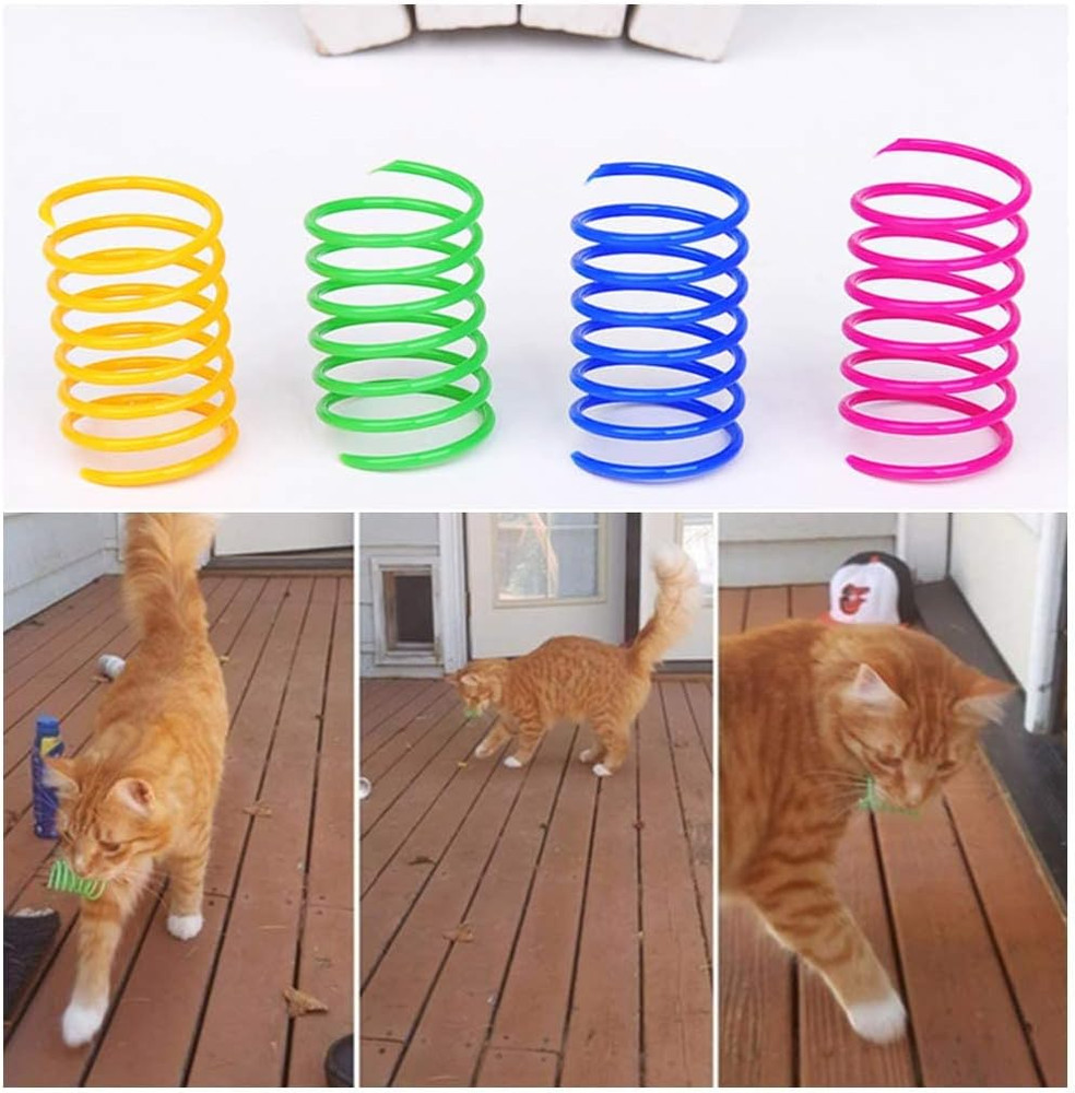 Interactive Cat Spiral Creative Spring Toy to Kill Time and Keep Fit, Sturdy and