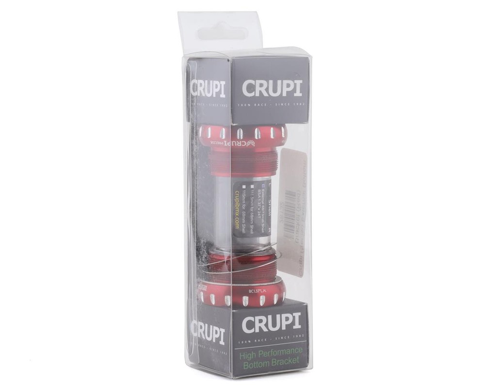 Crupi Precise External Euro Bottom Bracket (Red) (24mm) [28132]