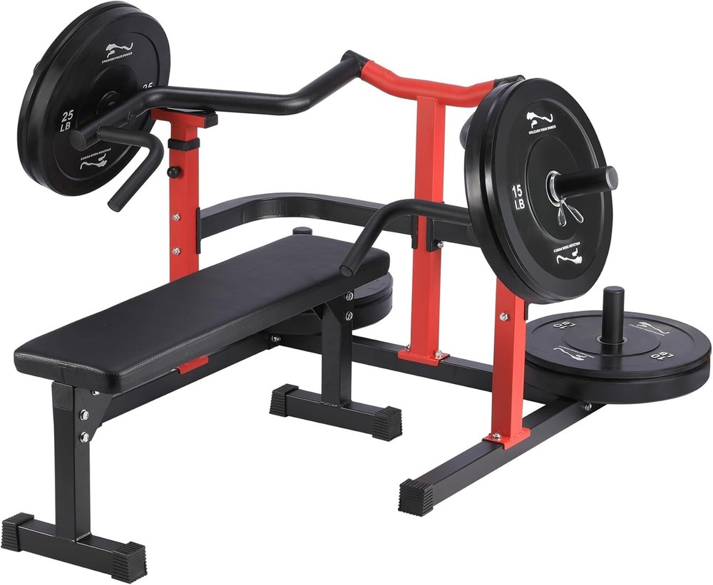 ✨Chest Press Machine with Adjustable Flat Bench & Smooth Bearings,Workout Machin