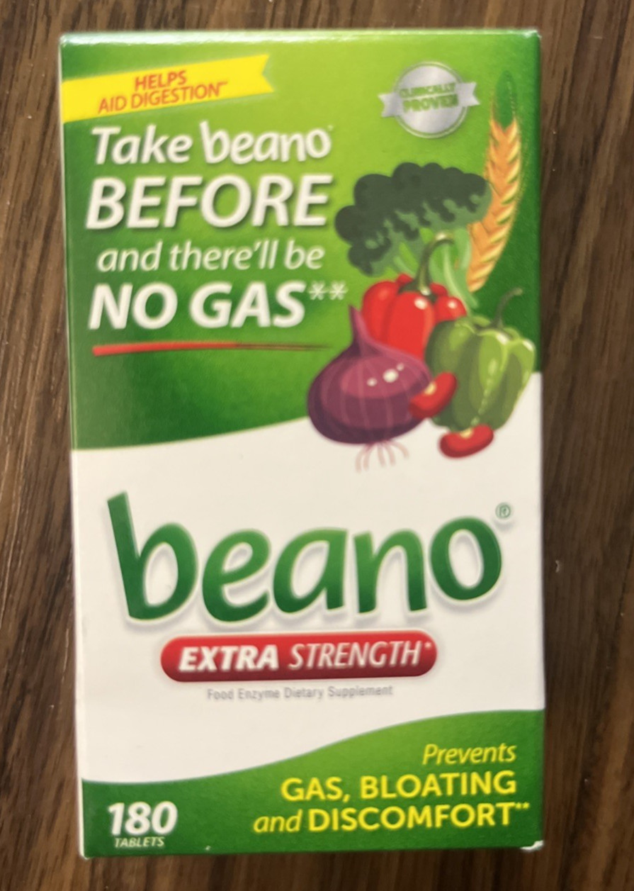 Beano Extra Strength Food Enzyme Dietary Supplement, 180 Tablets 10/2026