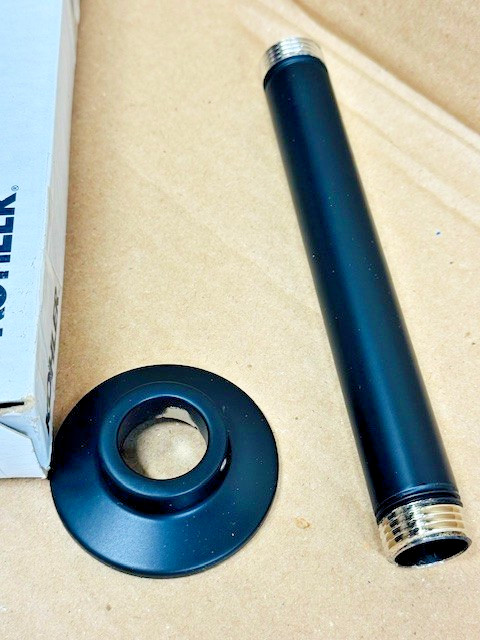 Kohler K-7394-BL 6" ceiling-mount single-function rainhead arm and flange