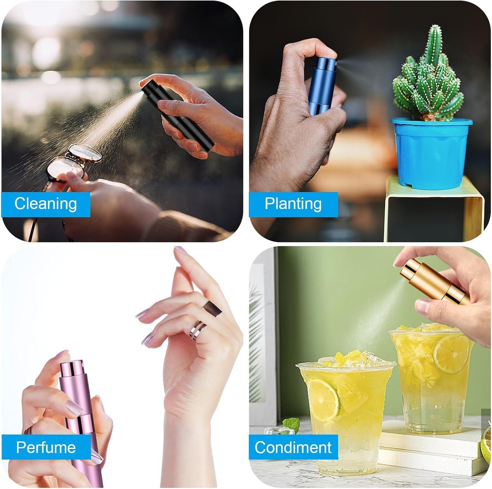 4PCS 8ML Refillable Perfume Atomizer Travel Portable Mini Pocket Perfume Atomize