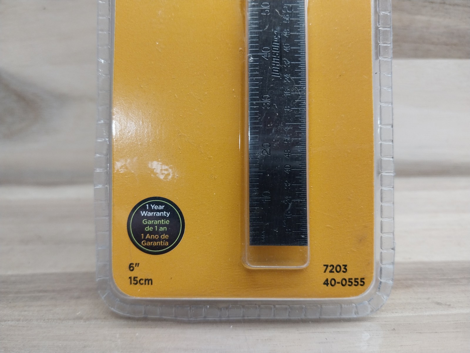 Johnson Sliding Pocket Clip Rule 6"/15cm 7203, 40-0555 Stainless Steel