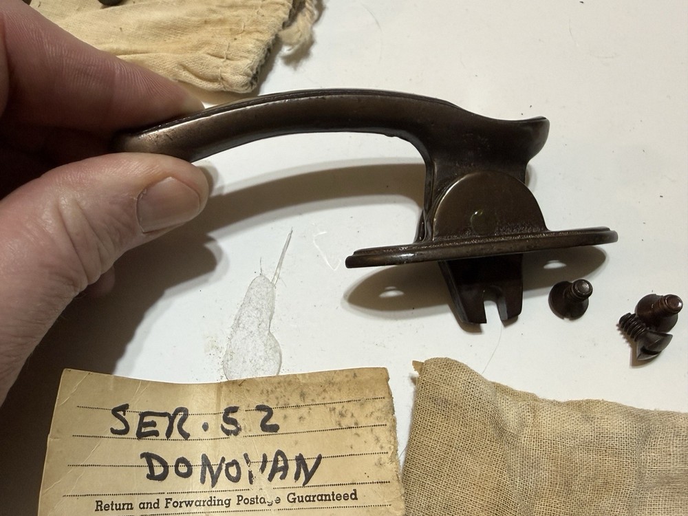 NOS SOLID BRASS DONOVAN SER S2 P2596 CAM HANDLE WINDOW LATCH RELEASING DEVICE