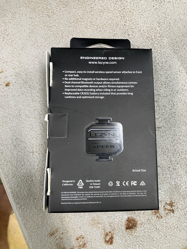 Lezyne Pro Speed Sensor New Battery Included