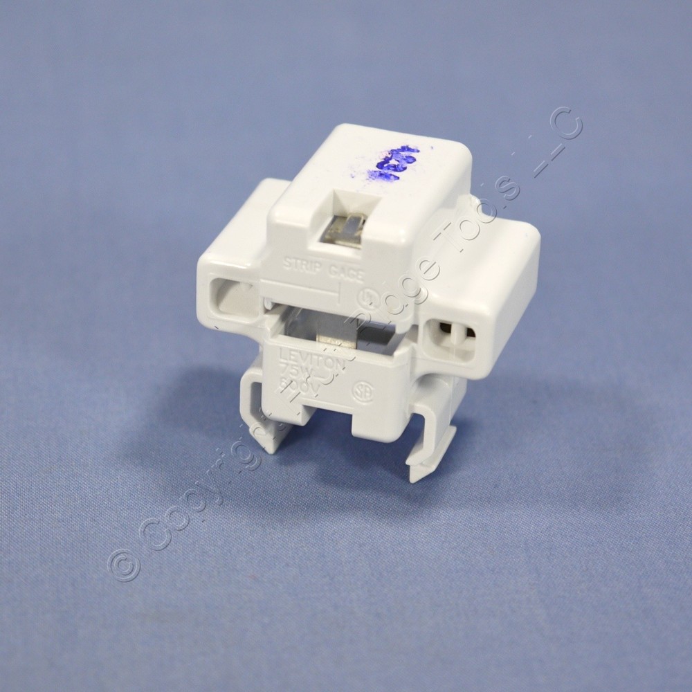 Leviton 26719 Compact Fluorescent Lamp Holders CFL Light Socket Snap-In 10pk