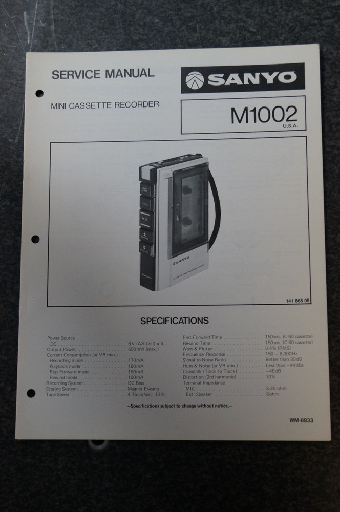 Sanyo M1002 Service Manual