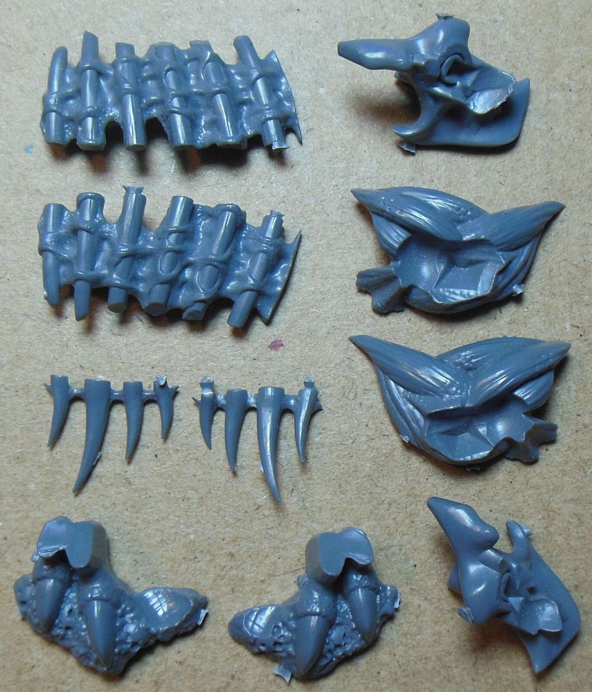 Flesh Eater Courts - Royal Zombie Dragon - Back Tail Claws - Bits Bitz Kitbash