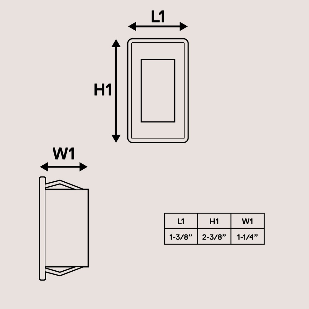 1-Slot Rocker Switch Panel Housing Kit