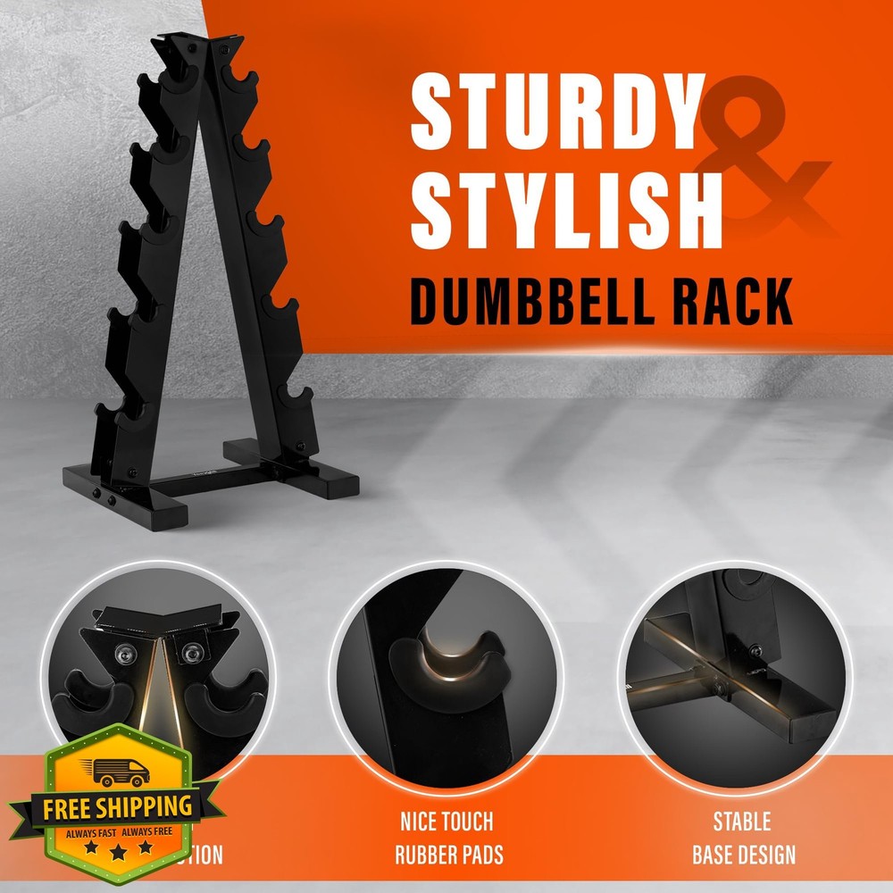YES4ALL 5 Tier A Frame Dumbbell Rack Stand for Weights
