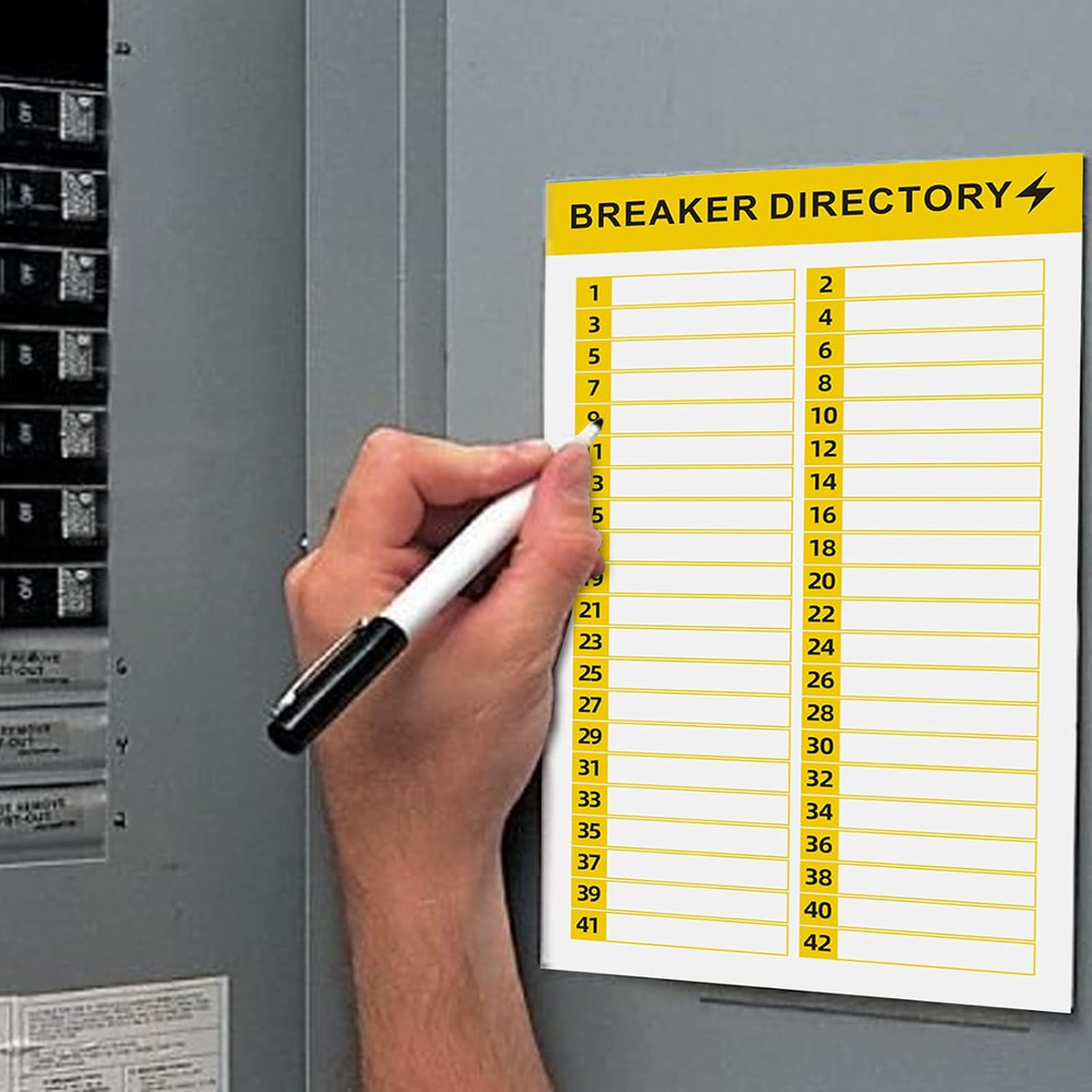 16 Sheets Breaker Panel Labels Electrical Box Sticker Numbers Breaker Panel Labe
