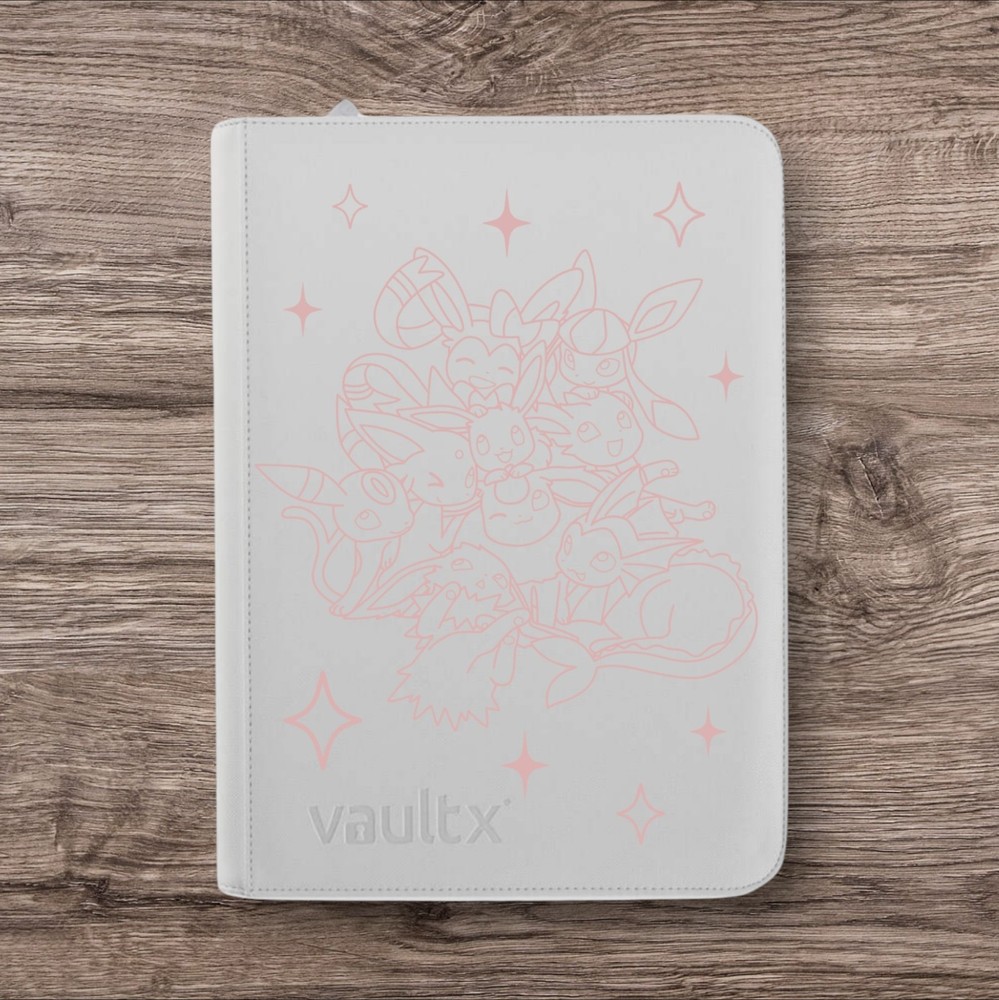 Vault X 9 Pocket eXo-Tec Zip Binder Folder - White Edition Eeveelutions