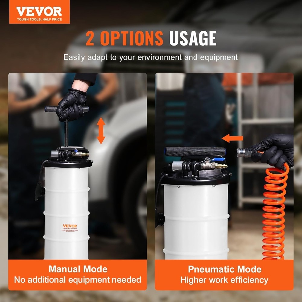 6.5L Dual-Mode Pneumatic/Manual Oil Extractor Pump for Effortless Fluid Changes