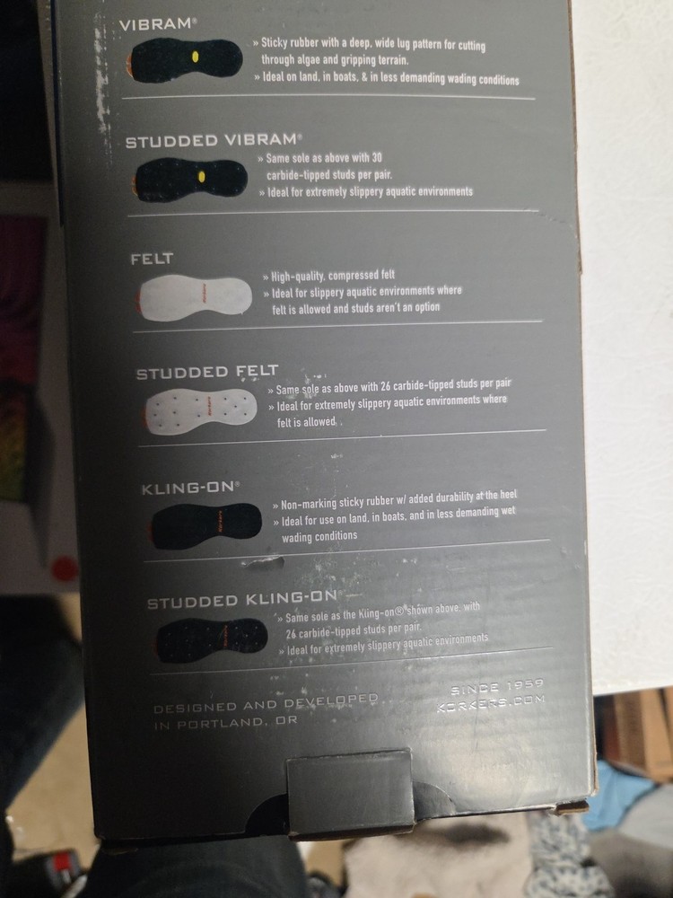 Korkers Omnitrax Interchangeable Sole System-Triple Threat Hex Disk 15