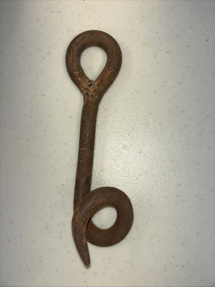RARE Hand Forged Pig Tail Barn Hook Tack