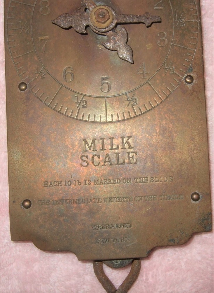 Chatillon's Brass Milk Scale Large Antique Hanging Scale