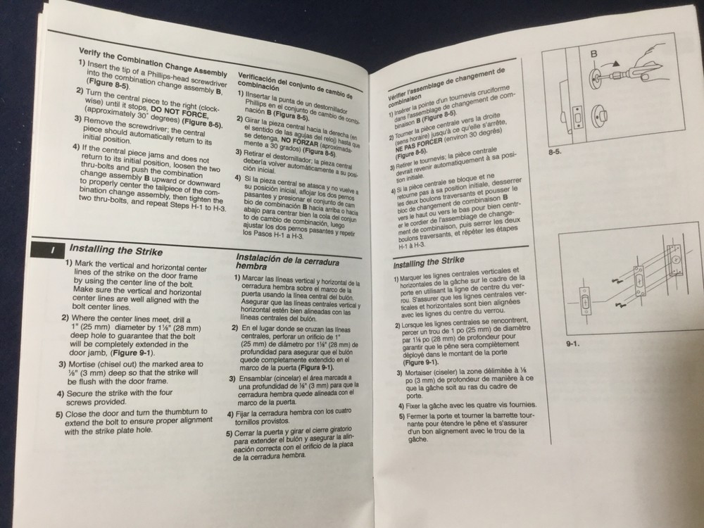 Kaba Simplex 7102/7108 Pushbutton Lock Instruction Book