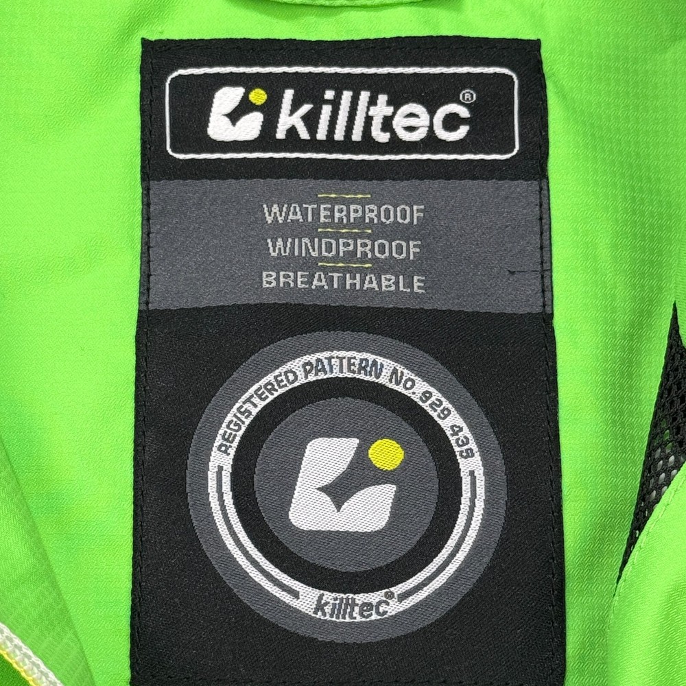 Killtec Parka Boys 14 Green Outer Shell Waterproof Windproof Full Zip Jacket