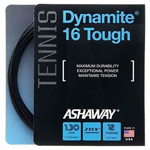 Ashaway Dynamite 16 Tough Tennis String Set - Black