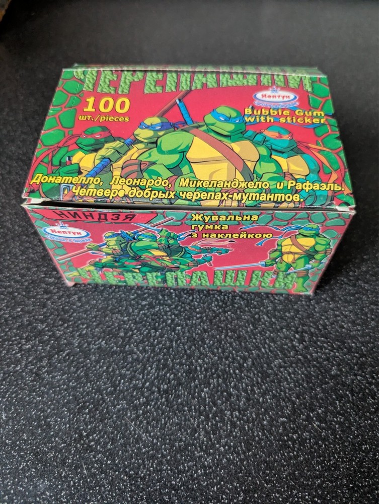 Empty box  NINJA TURTLES Sticker  Bubble gum inserts Rare