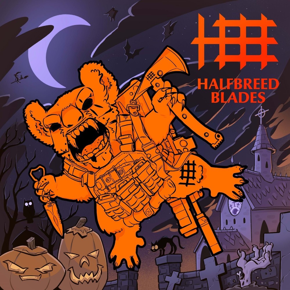 Halfbreed Blades Halloween Drop Bear Patch Hook-And-Loop Backing 3.63" x 3.13"