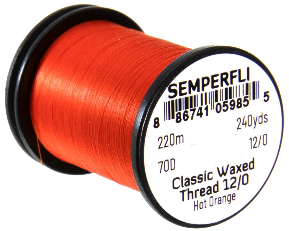 Semperfli Classic Waxed Threads in Hot Orange