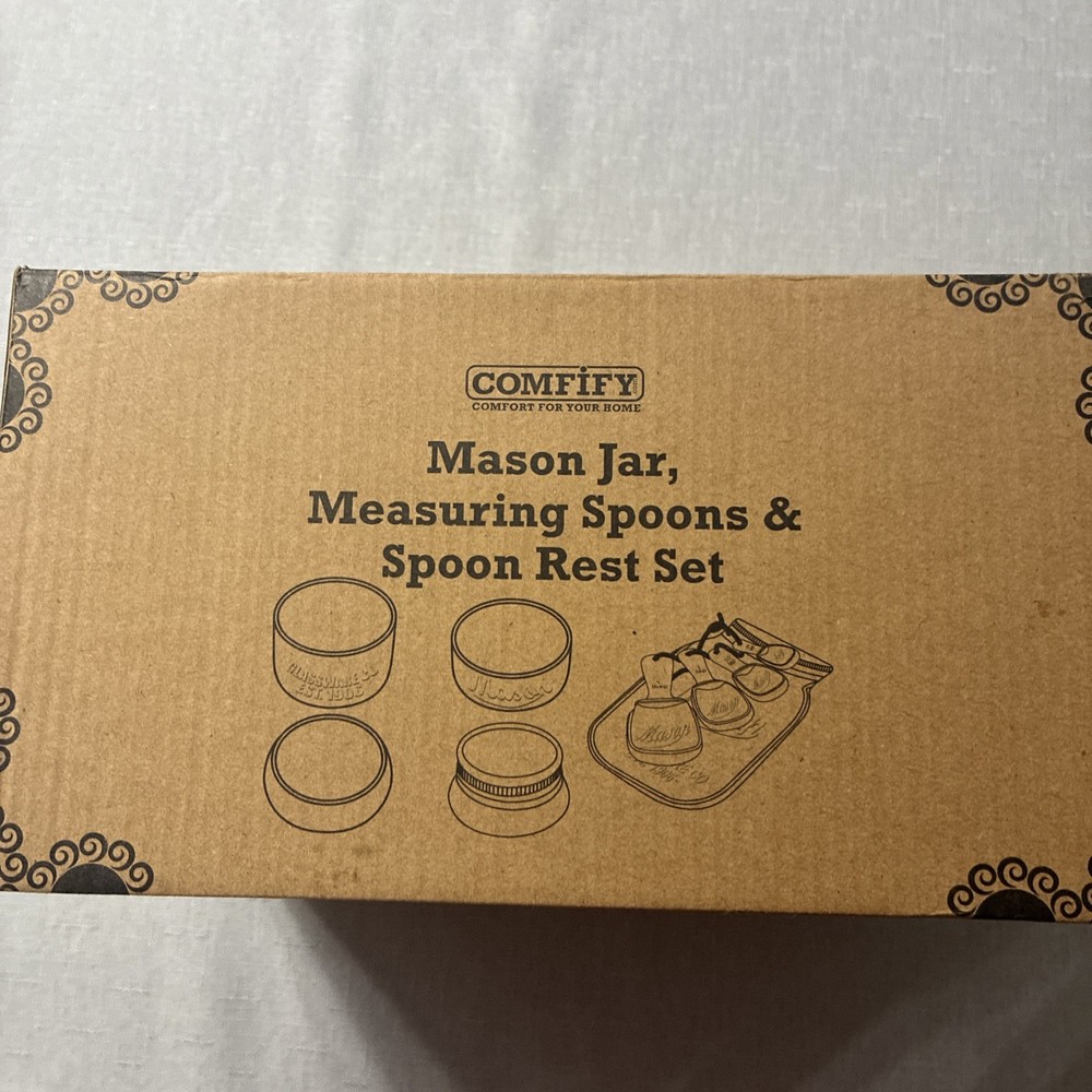 Vintage Mason Jar Kitchenware Set by Comfify - Multi-Piece Kitchen Ceramic blue