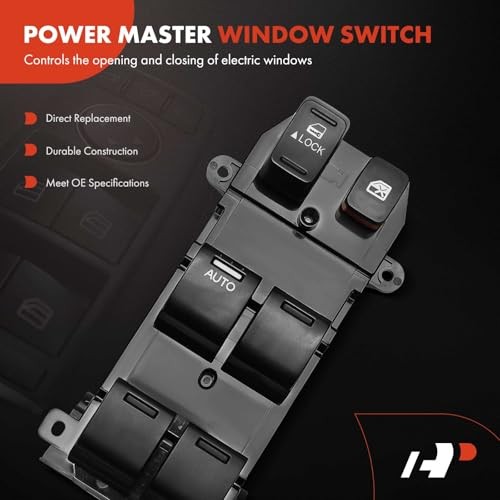 Master Power Window Switch Compatible with Honda Fit 2009-2014, Front Left