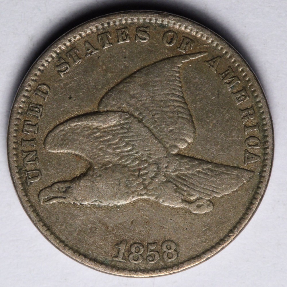 1858 S.L. Flying Eagle Cent Penny XF E133 SJFA