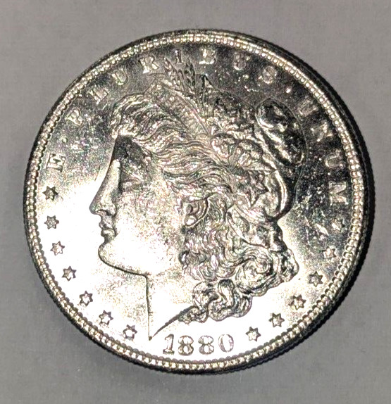 1880 S Morgan Silver Dollar ~ Blast White ~ 90% Silver ~#423
