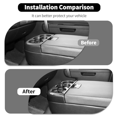 Plastic Front Seat Central Armrest Cup Holder Cup Trim Compatible with Chevy
