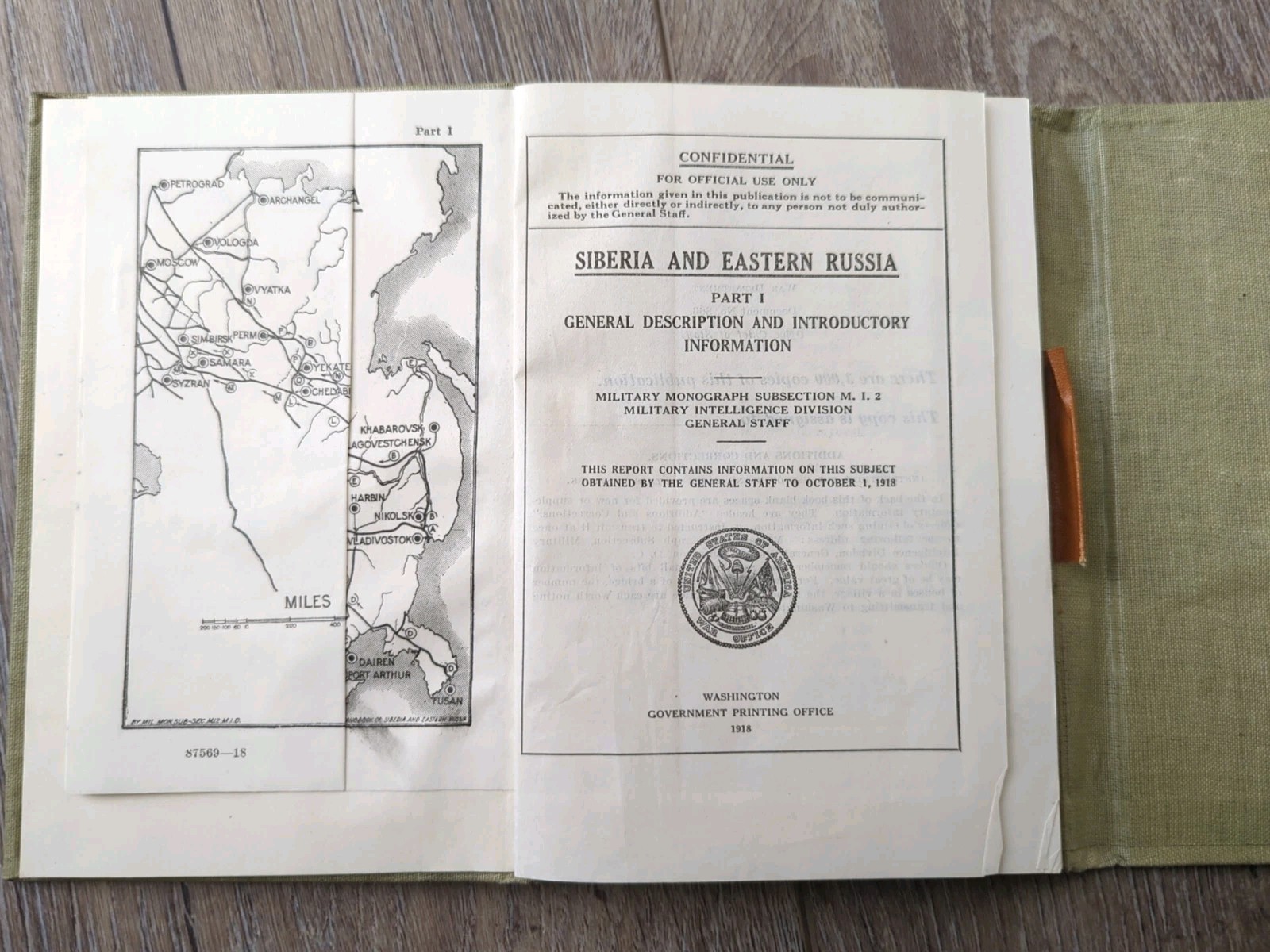 American Expeditionary Force 1918 Siberia and Eastern Russia Maps & Docs Part I