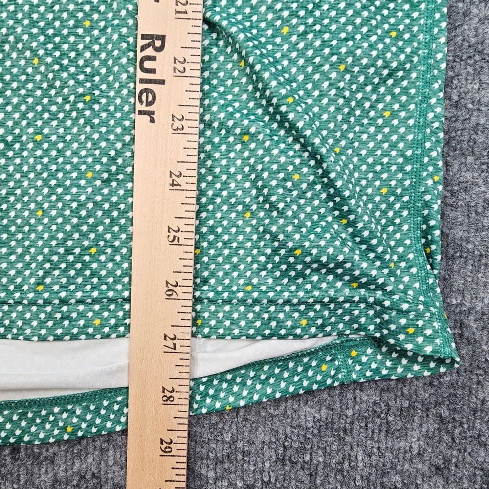1764 Golf 1/4 Zip Pullover Men's L Green Geometric Performance Stretch Athletic