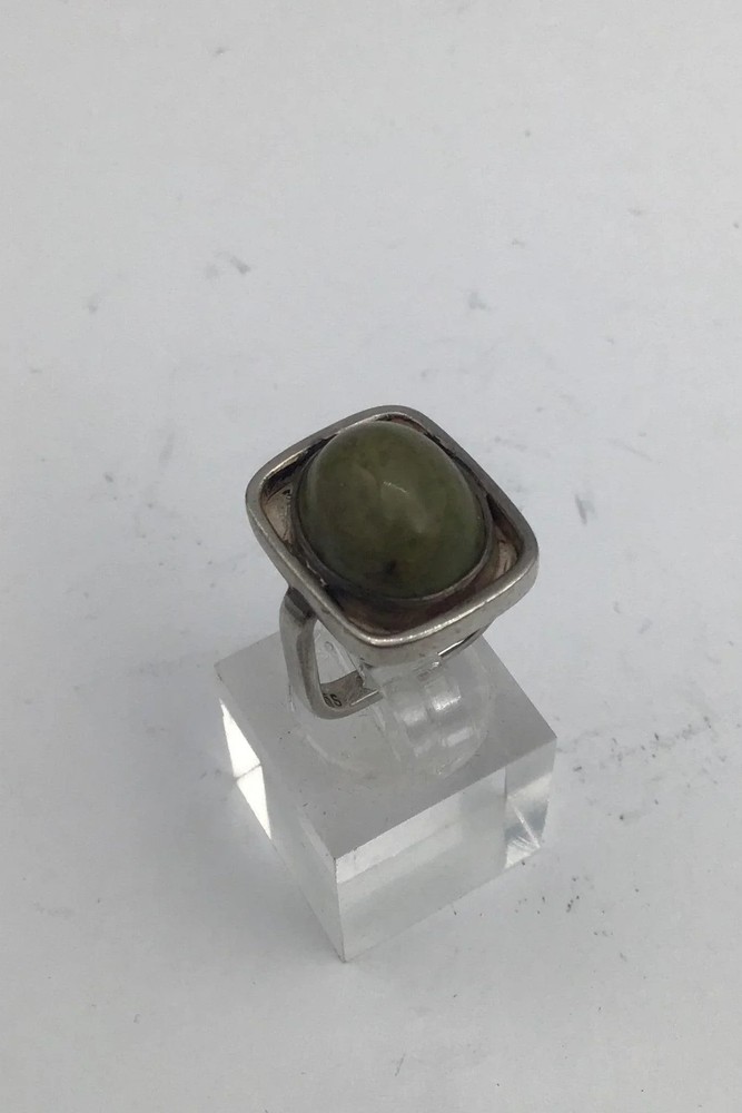 A Ring Sterling Silver Ring with Mosagat