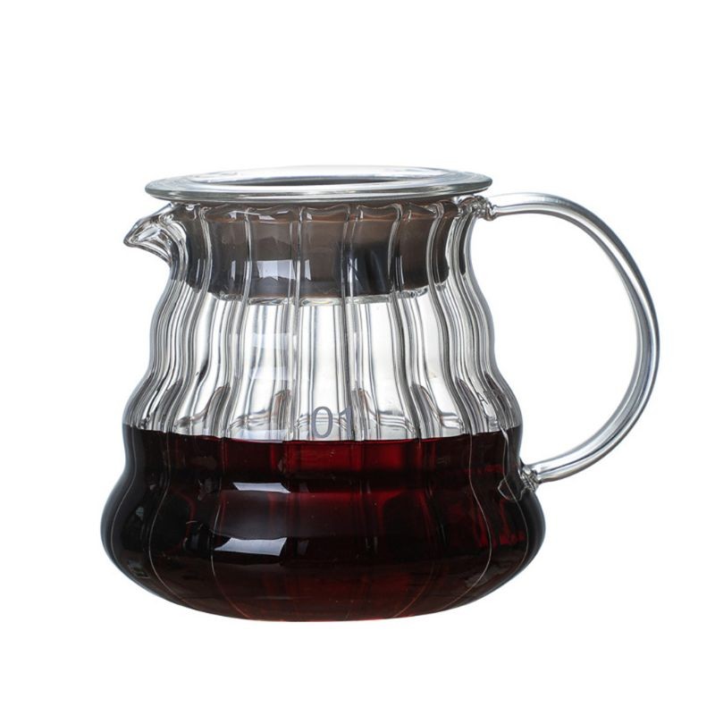 Coffee Dripper Glass Funnel Drip Coffee Maker Filter Transparent Reusable