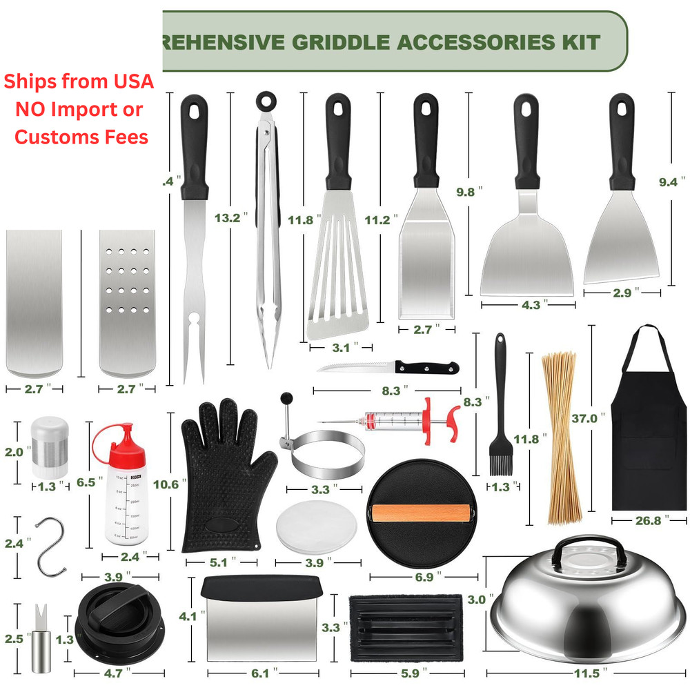 237pcs Griddle Accessories Kit for Blackstone, Perfect Flat Top Silver